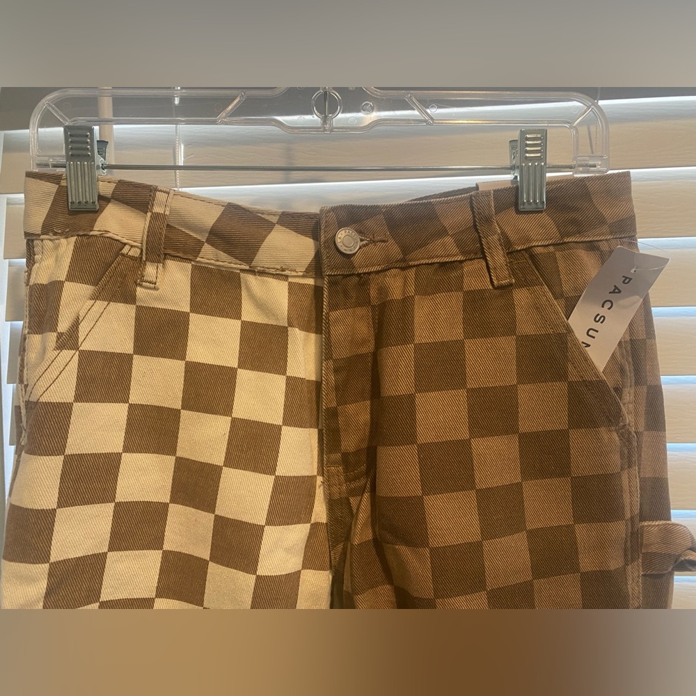 Low rise Pacsun checkered jeans. Size 27.